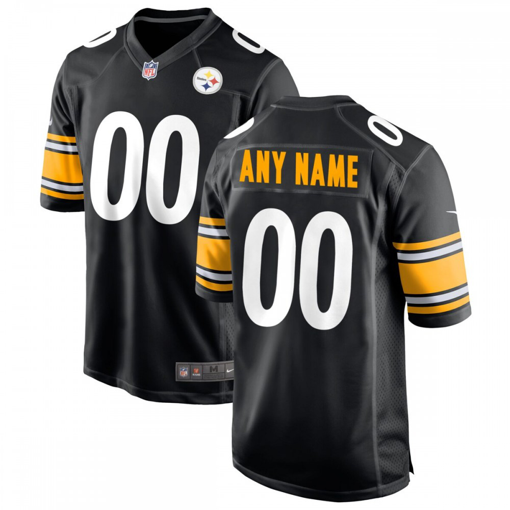 Pittsburgh Steelers Nike Custom Game Jersey - Black-GridironStore
